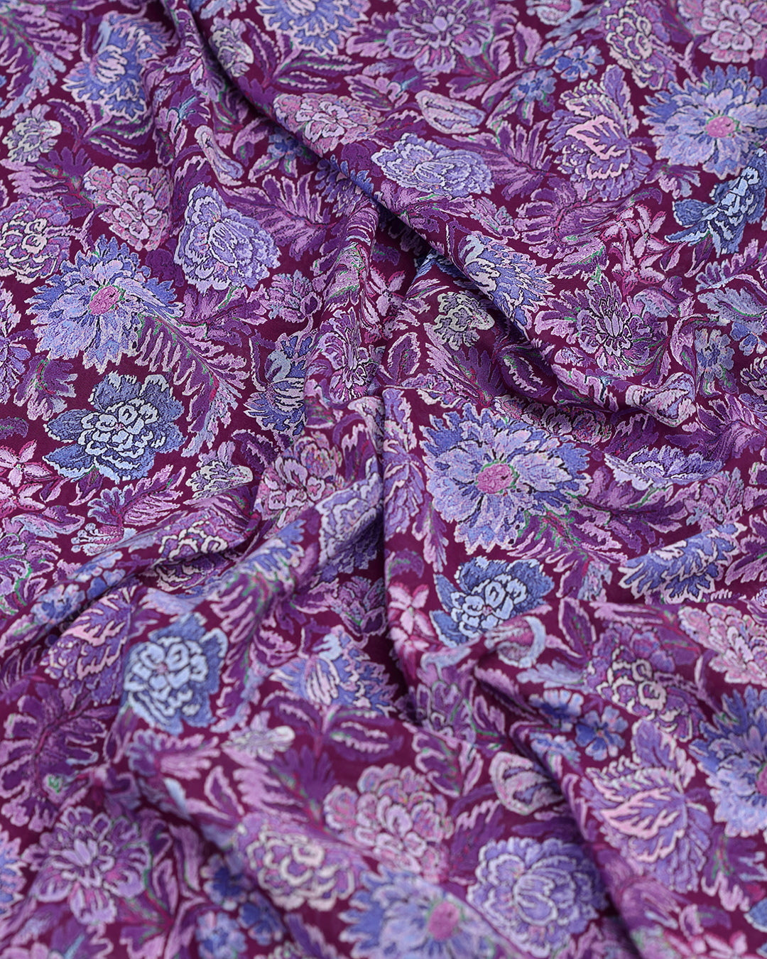 Blackcurrant Bloom Printed Voile