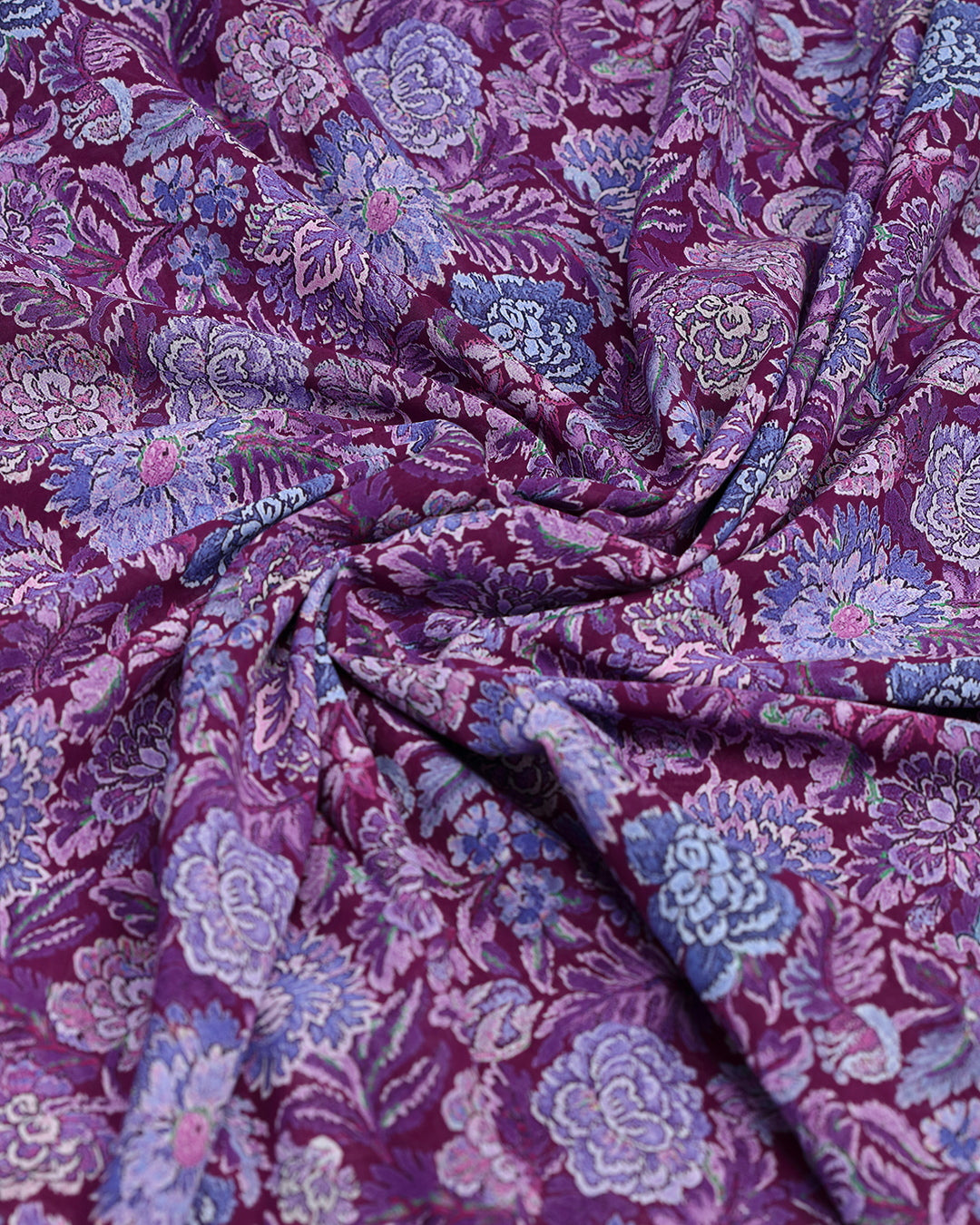 Blackcurrant Bloom Printed Voile