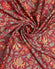 Brick Red With Contrast Floral Printed Modal Satin