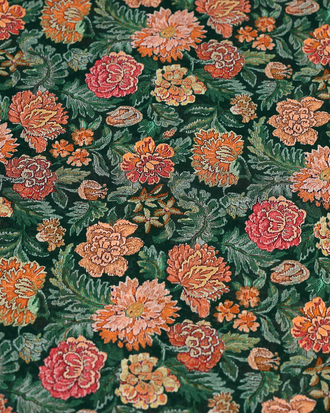 Forest Hues Floral Printed Voile