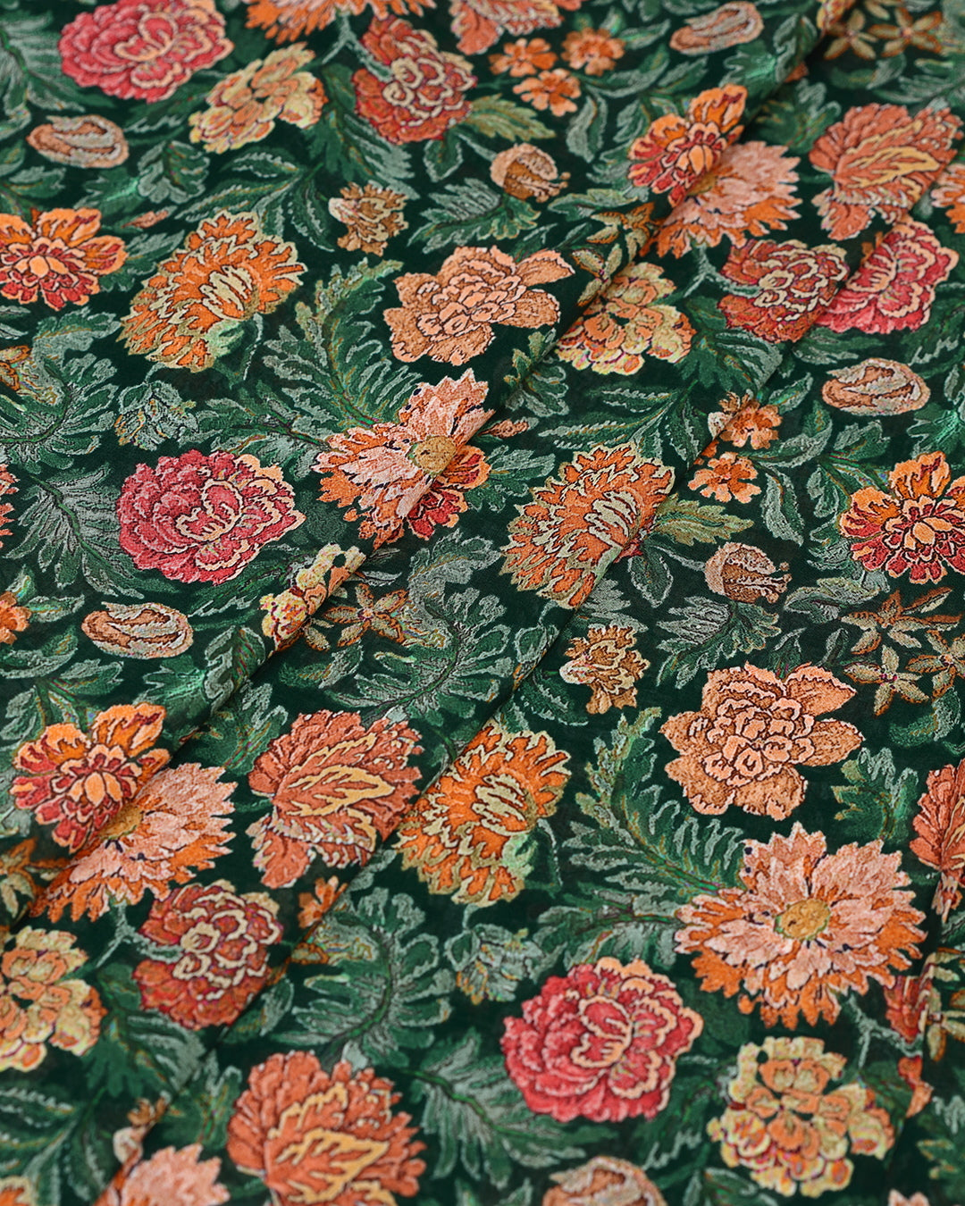 Forest Hues Floral Printed Voile