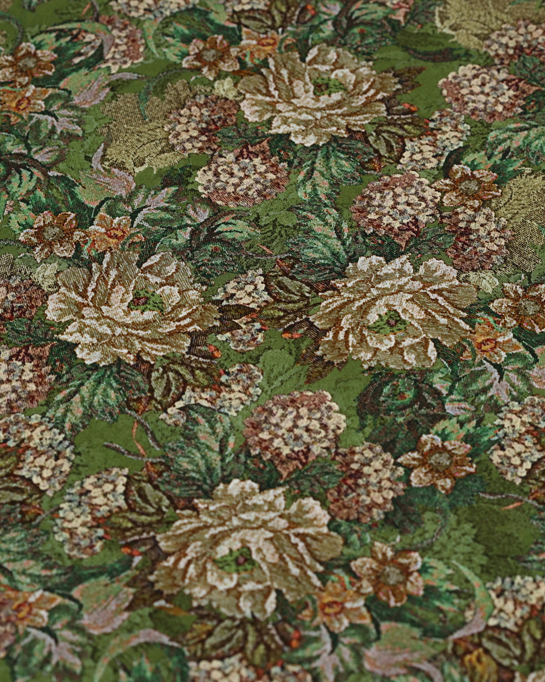 Hues Of Olive With Floral Print Voile