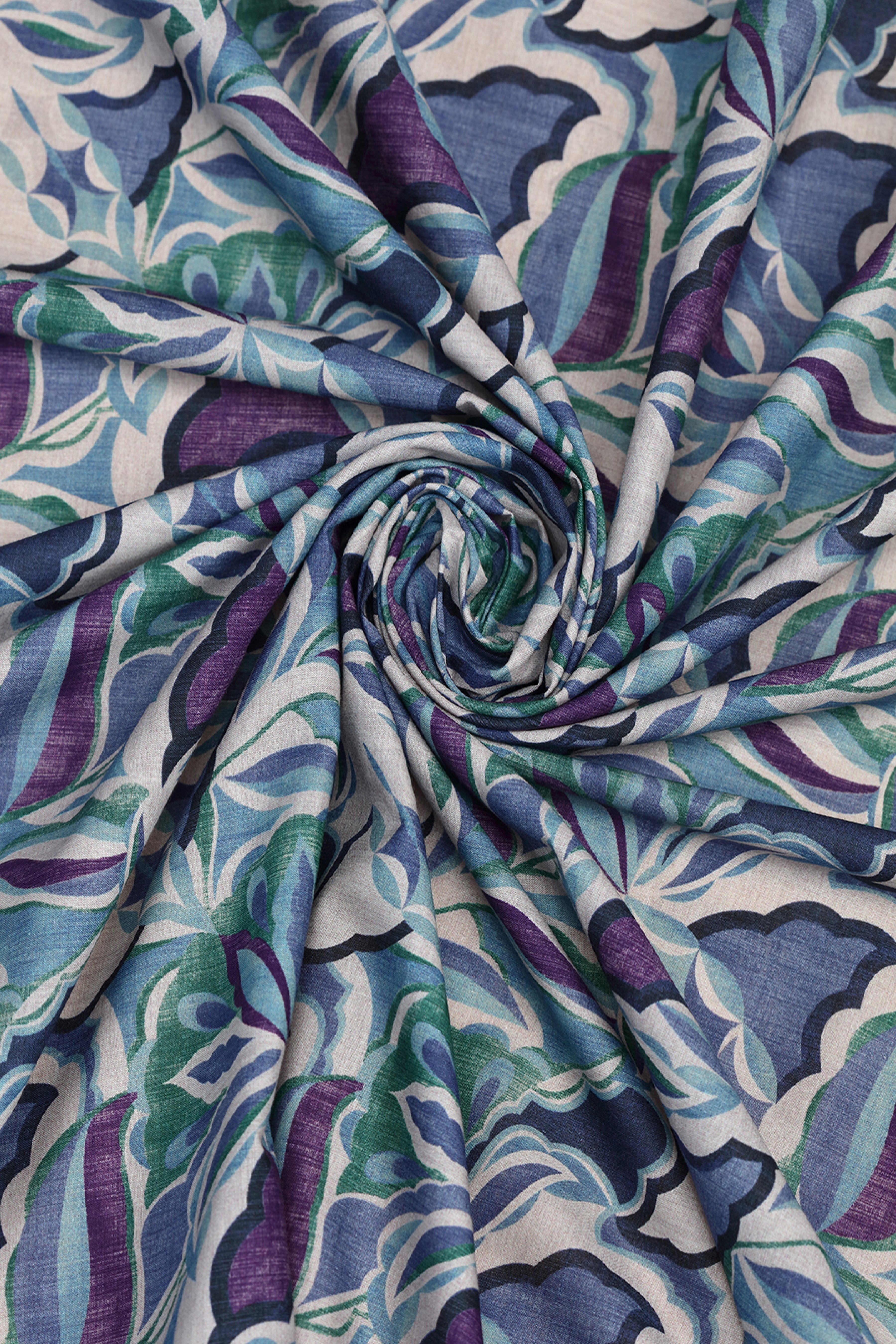 Ink Hues Abstract Printed Cotton