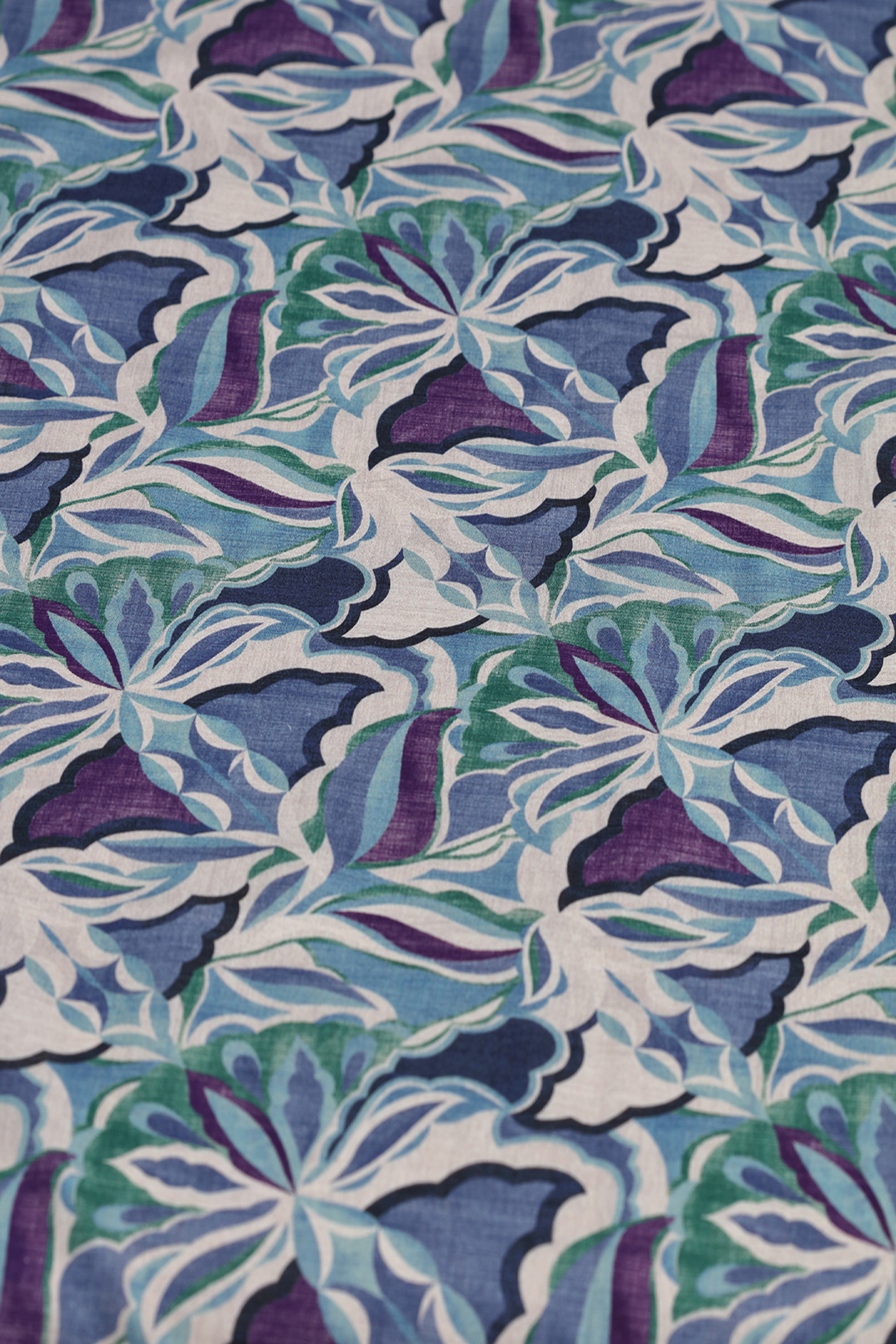 Ink Hues Abstract Printed Cotton