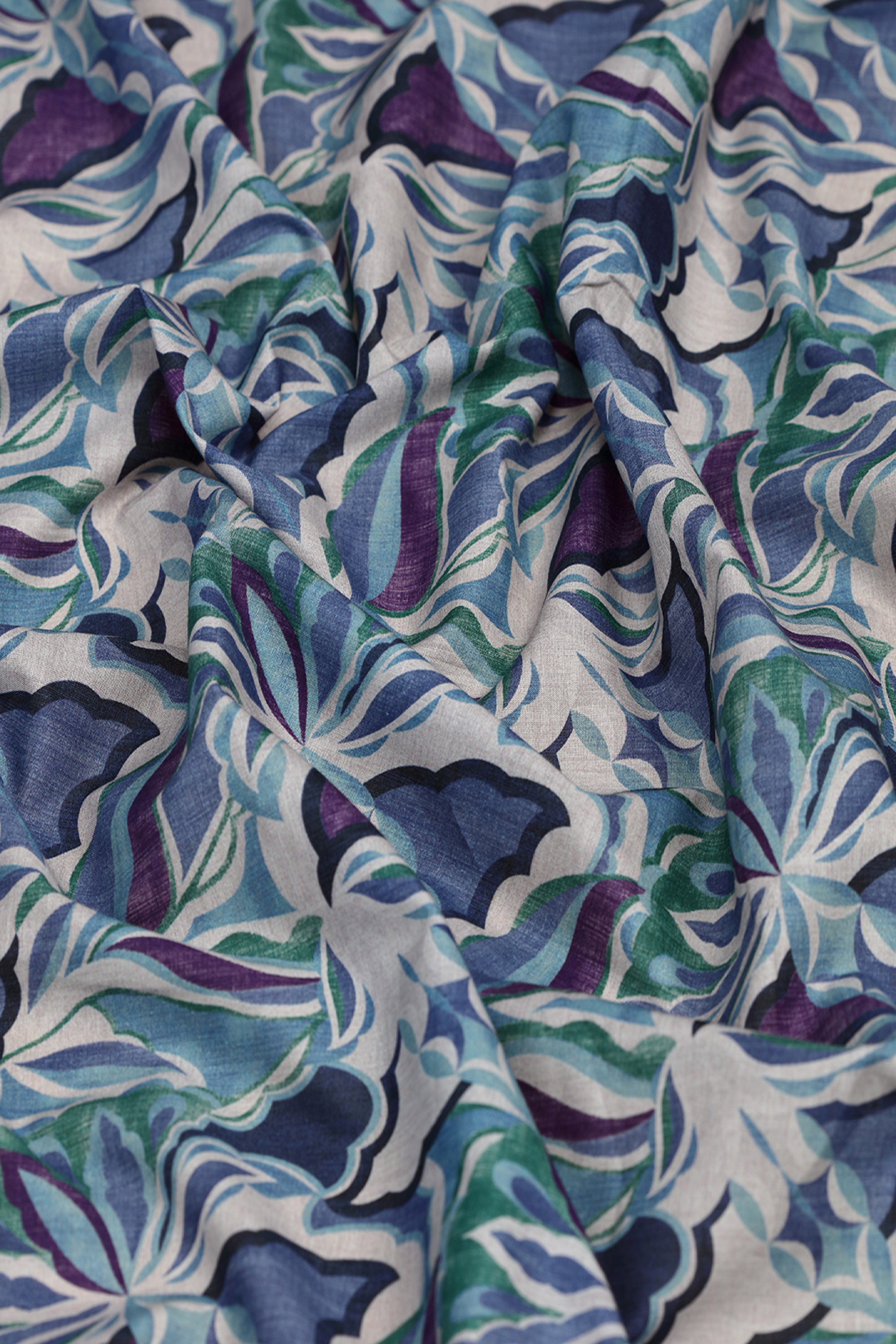 Ink Hues Abstract Printed Cotton