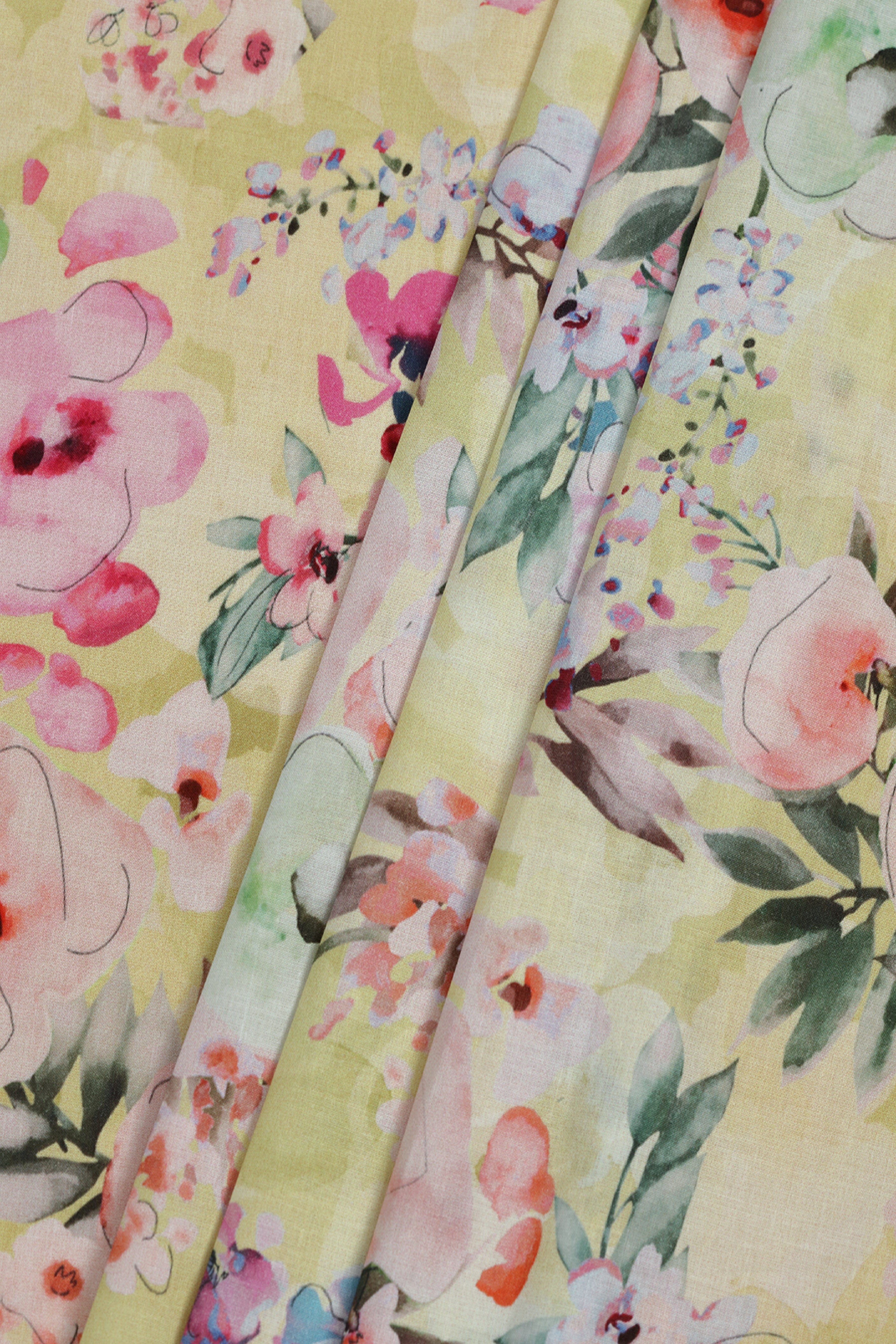 Mimosa Bloom Floral Printed Cotton