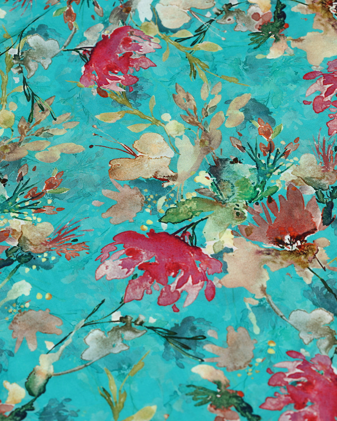 Ocean Reef Floral Print Voile