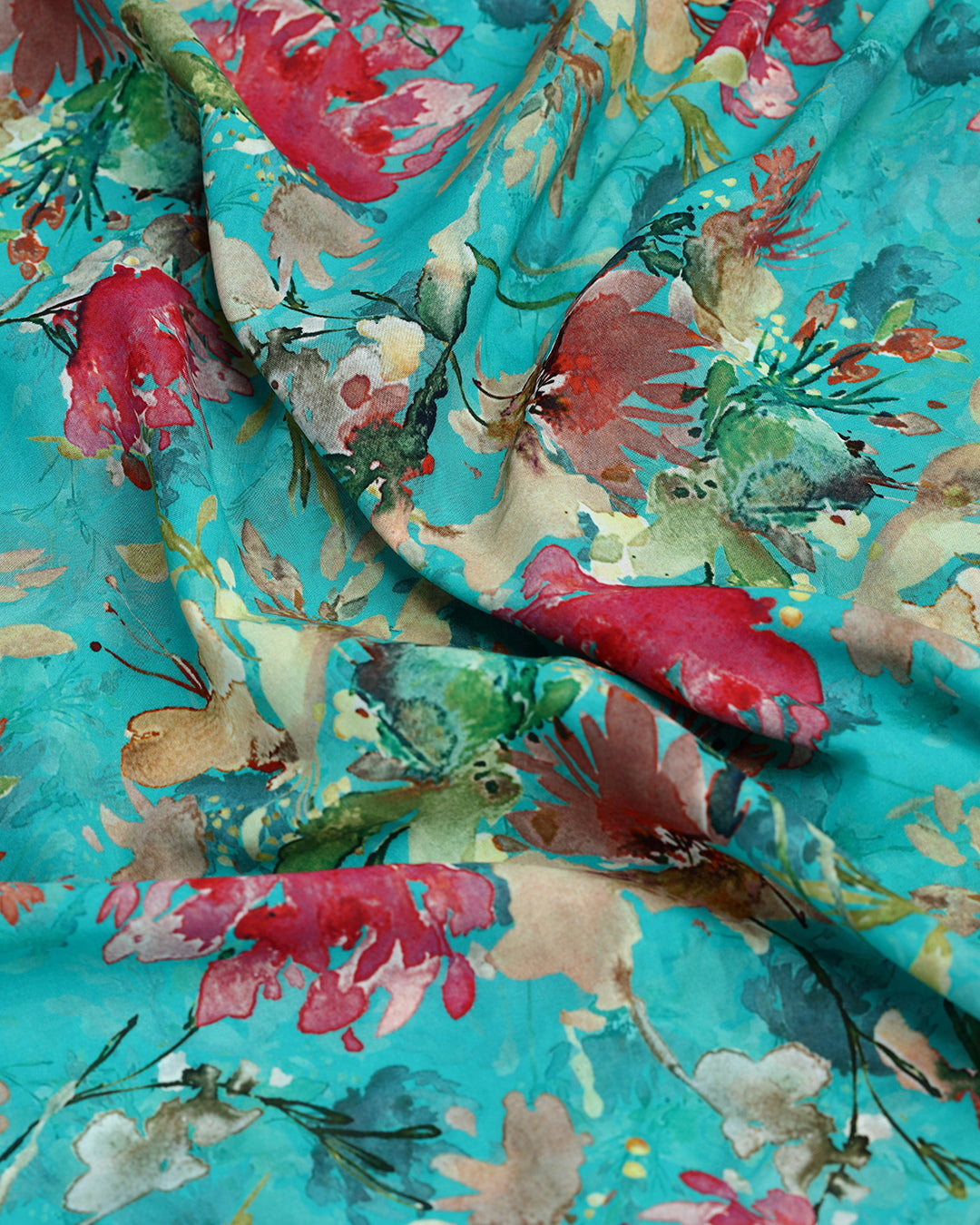 Ocean Reef Floral Print Voile