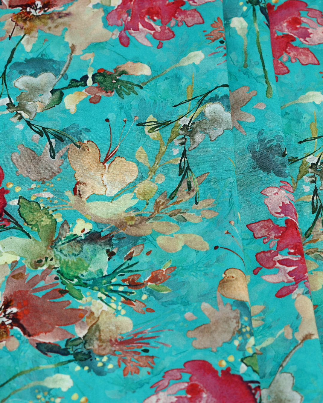 Ocean Reef Floral Print Voile