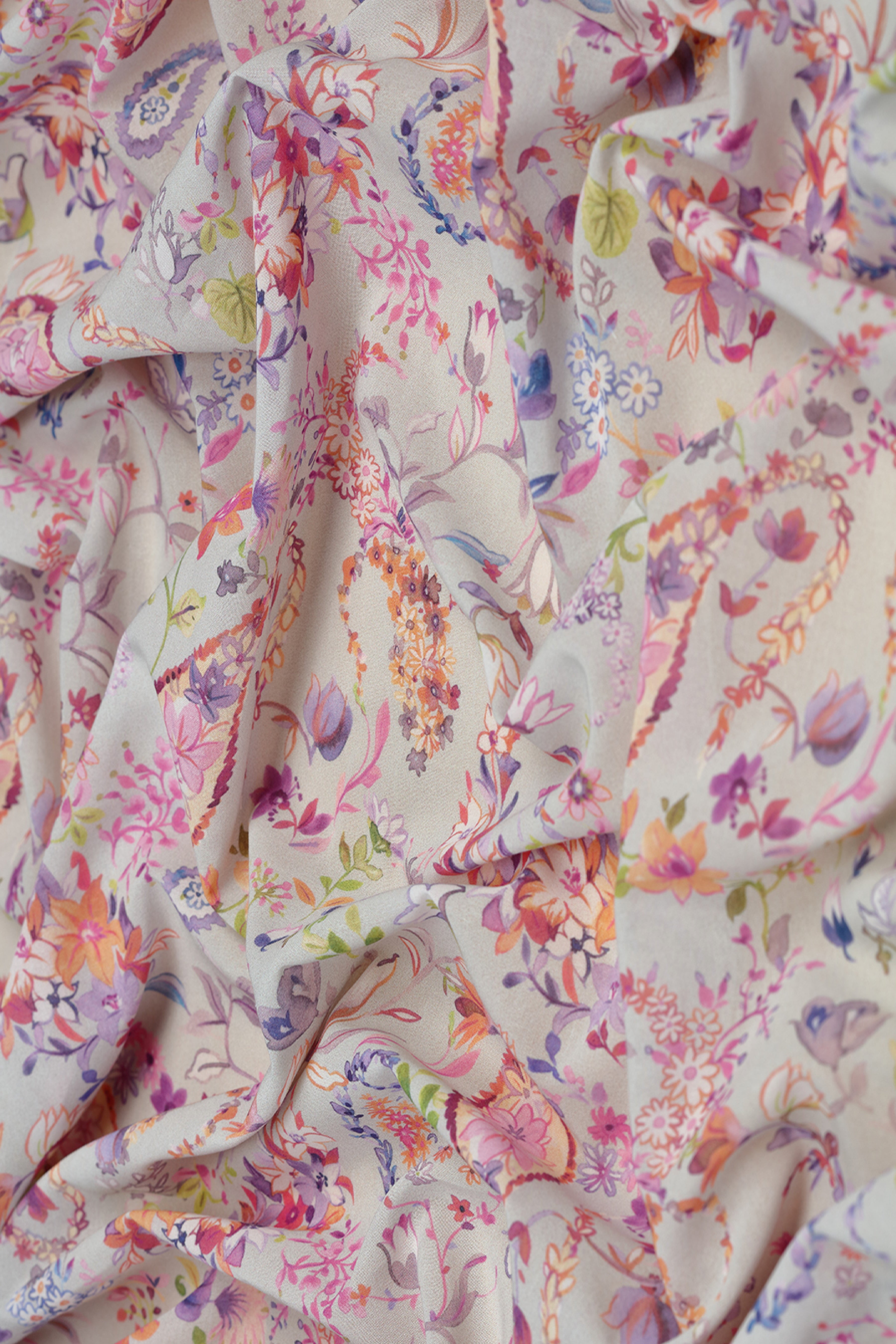 Pastel Paisley Printed Voile