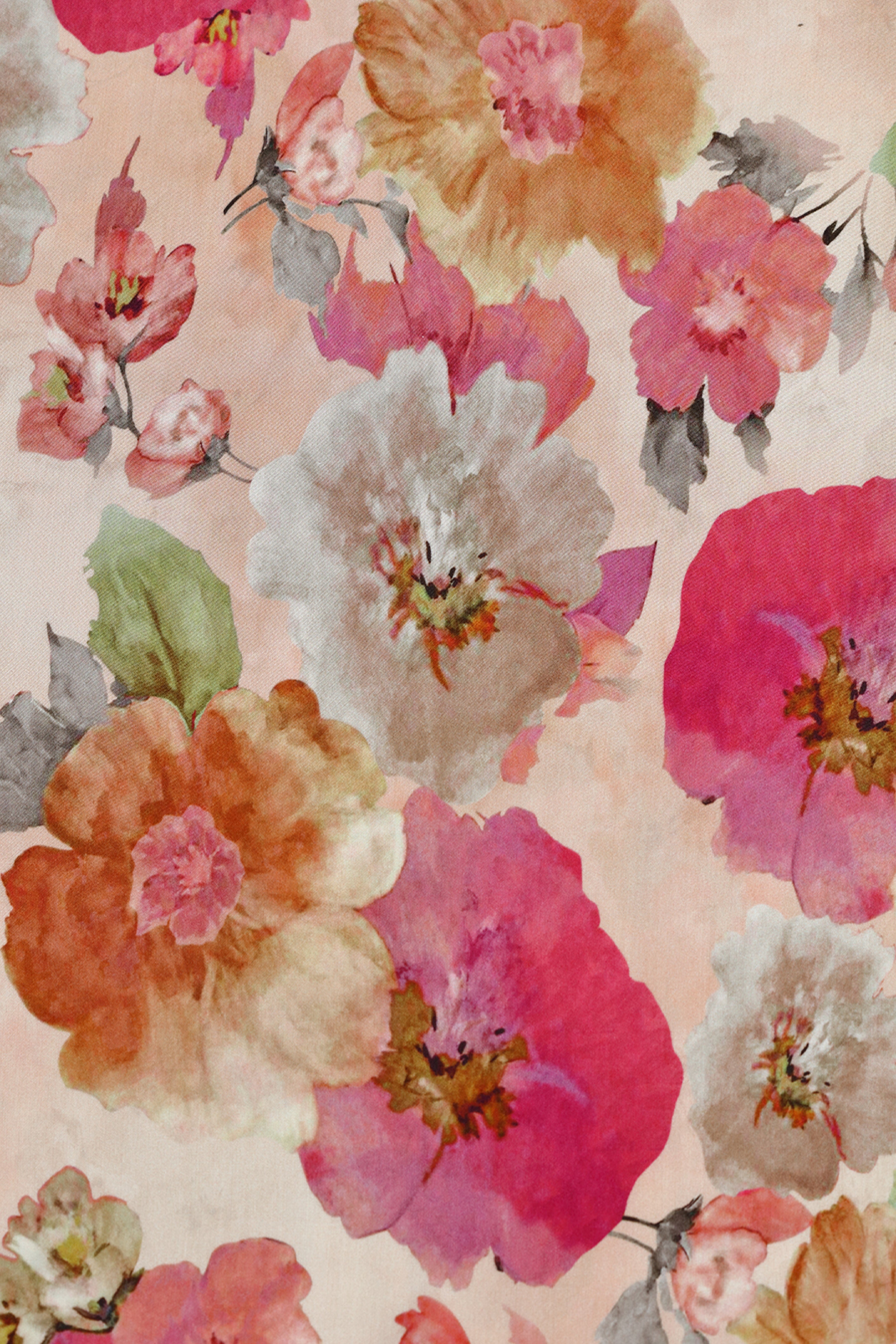 Petal Peach Printed Modal Satin