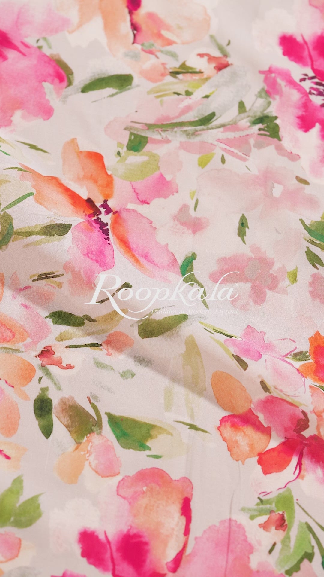 Vibrant Multicolor Floral Printed Voile