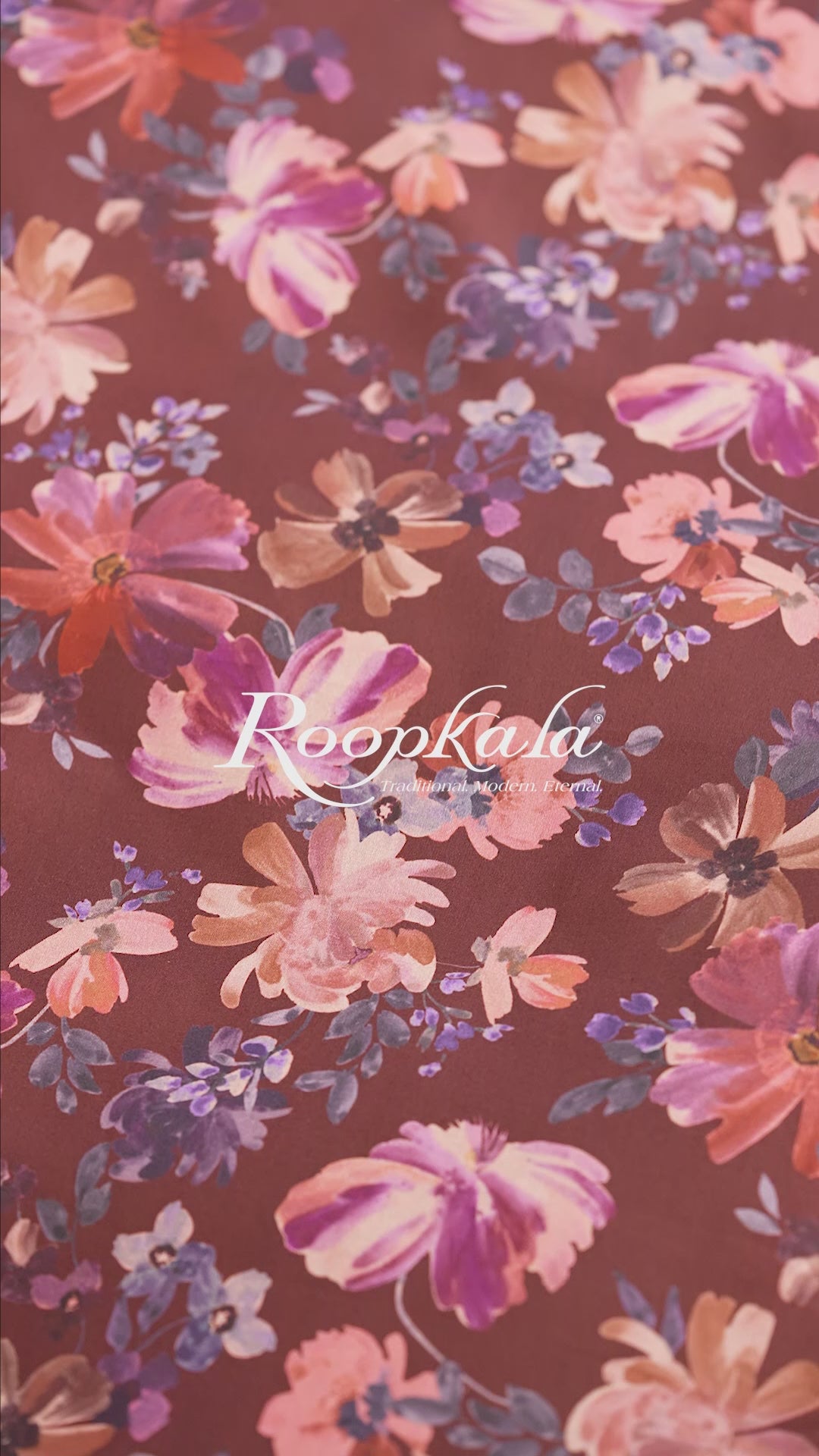 Vintage Ruby Floral Printed Cotton