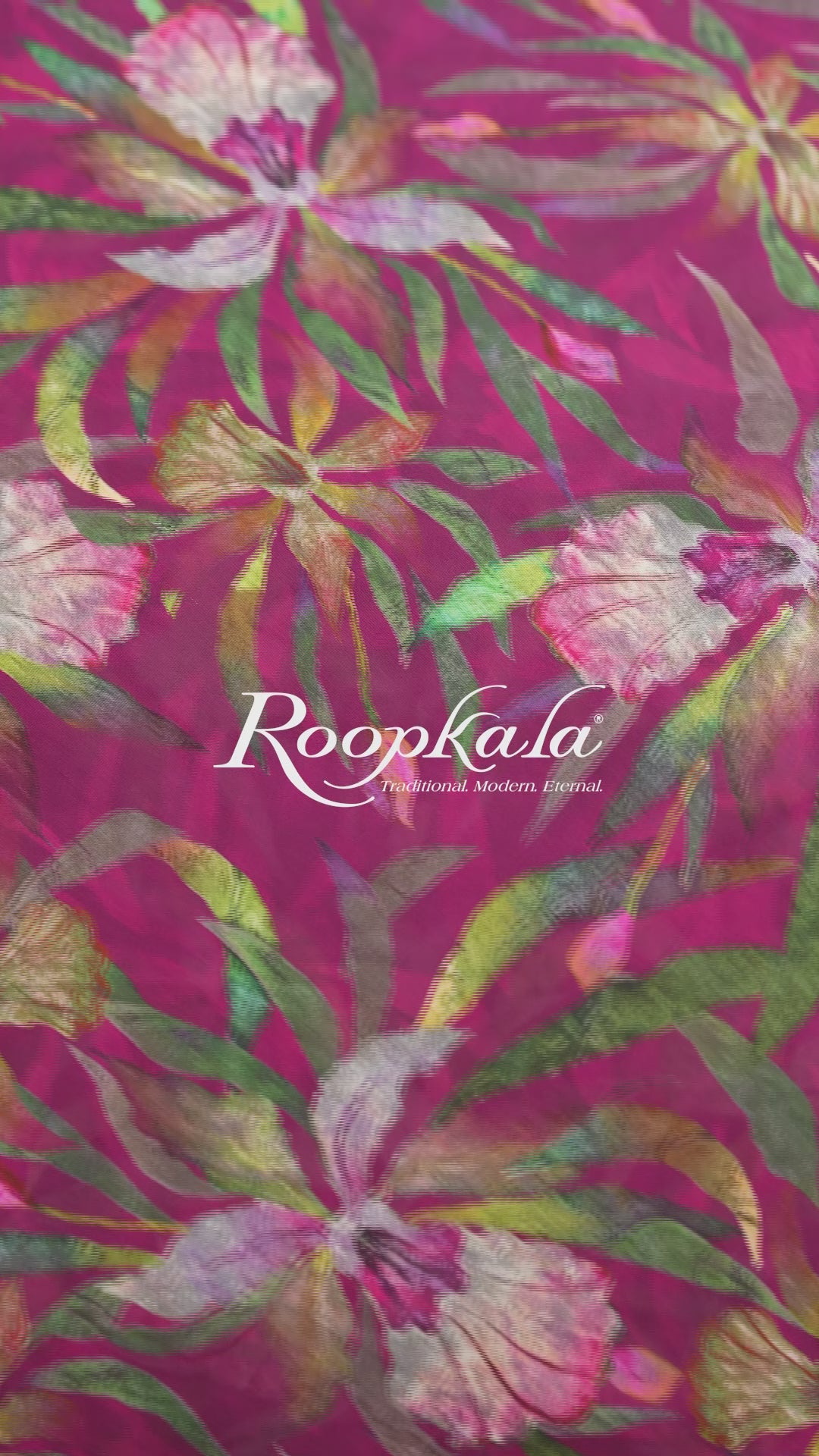 Plum Burgundy Floral Printed Voile