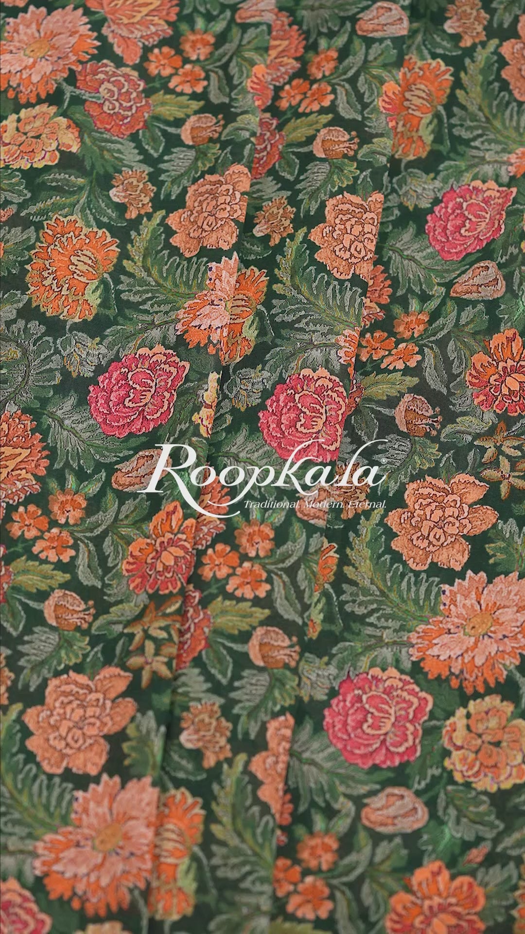 Forest Hues Floral Printed Voile