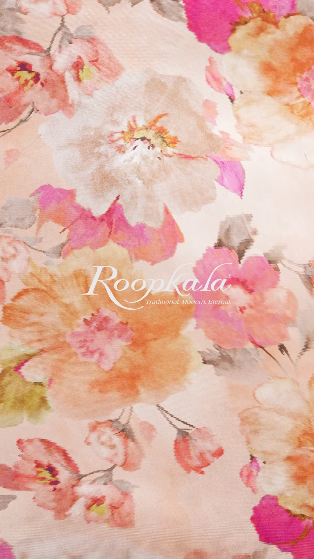 Petal Peach Printed Modal Satin