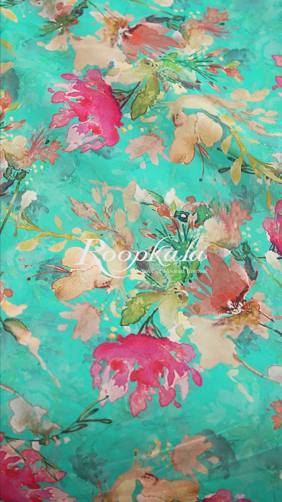 Ocean Reef Floral Print Voile