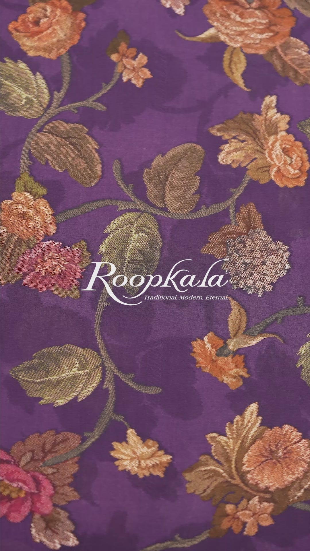 Twilight Purple Textured Floral Voile