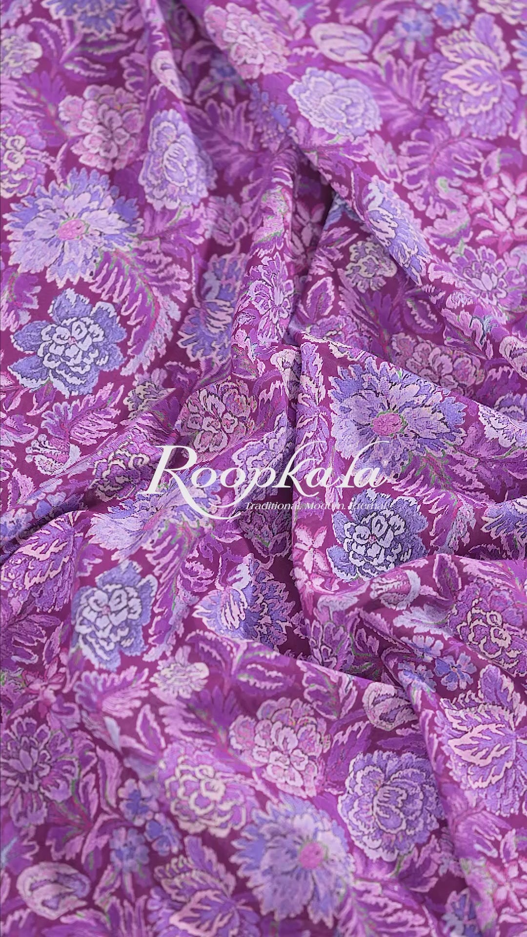 Blackcurrant Bloom Printed Voile
