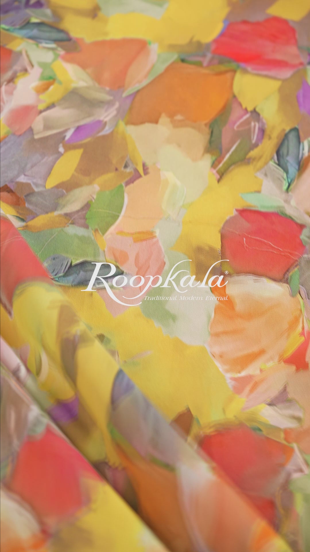 Vibrant Hues Abstract Printed Voile