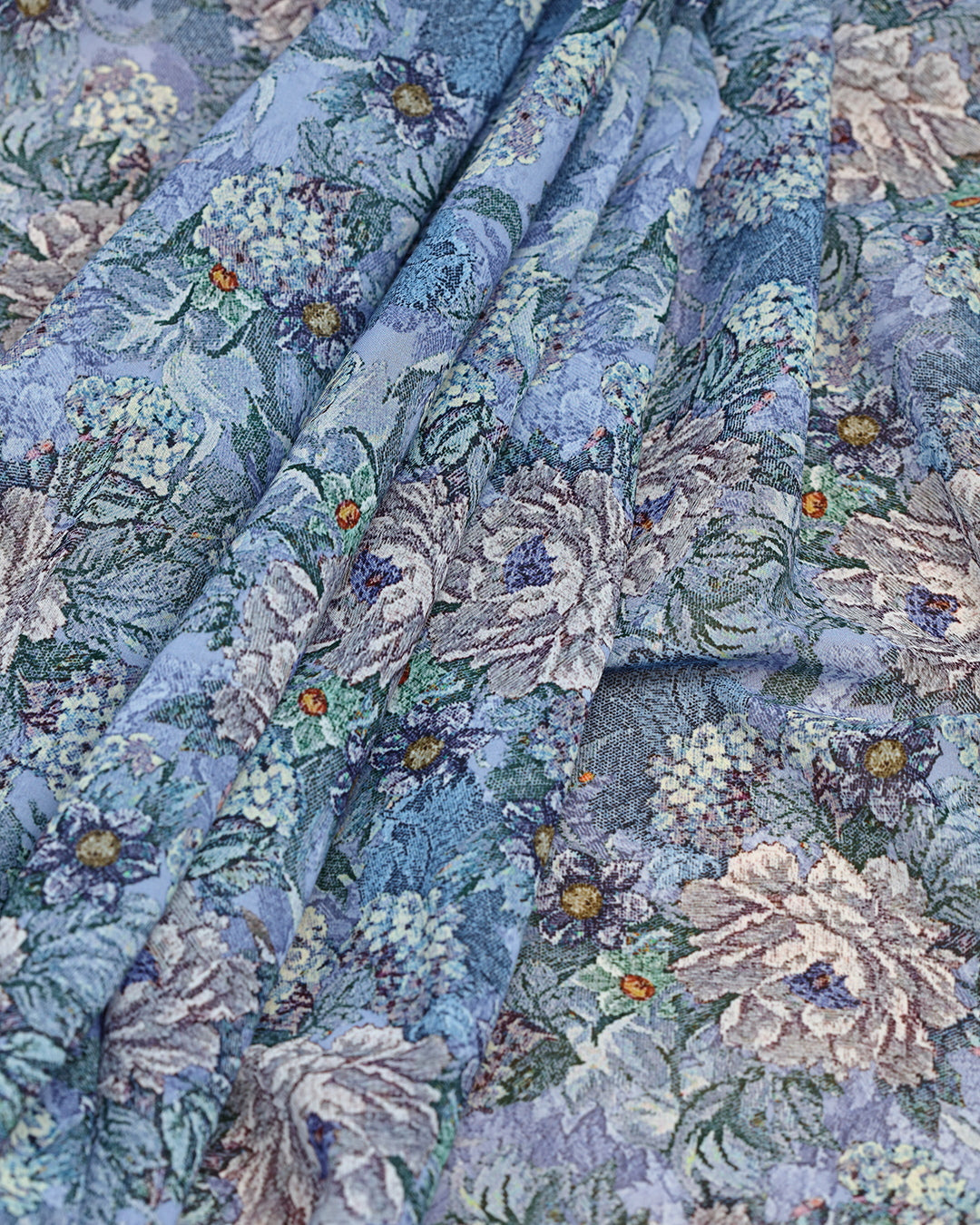 Soft Iris Floral Printed Voile