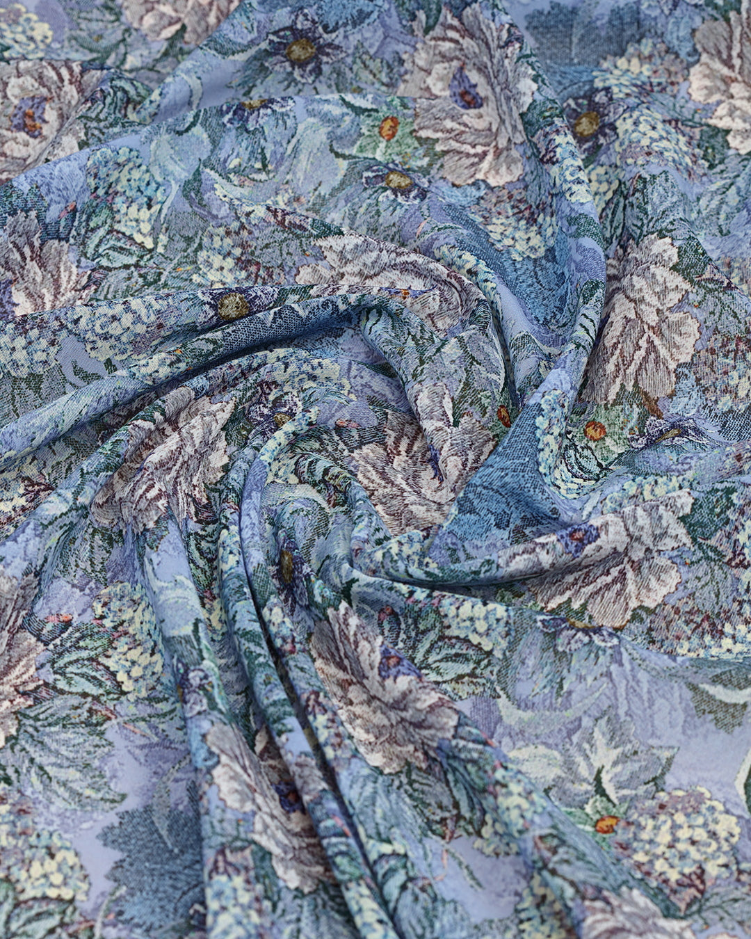 Soft Iris Floral Printed Voile