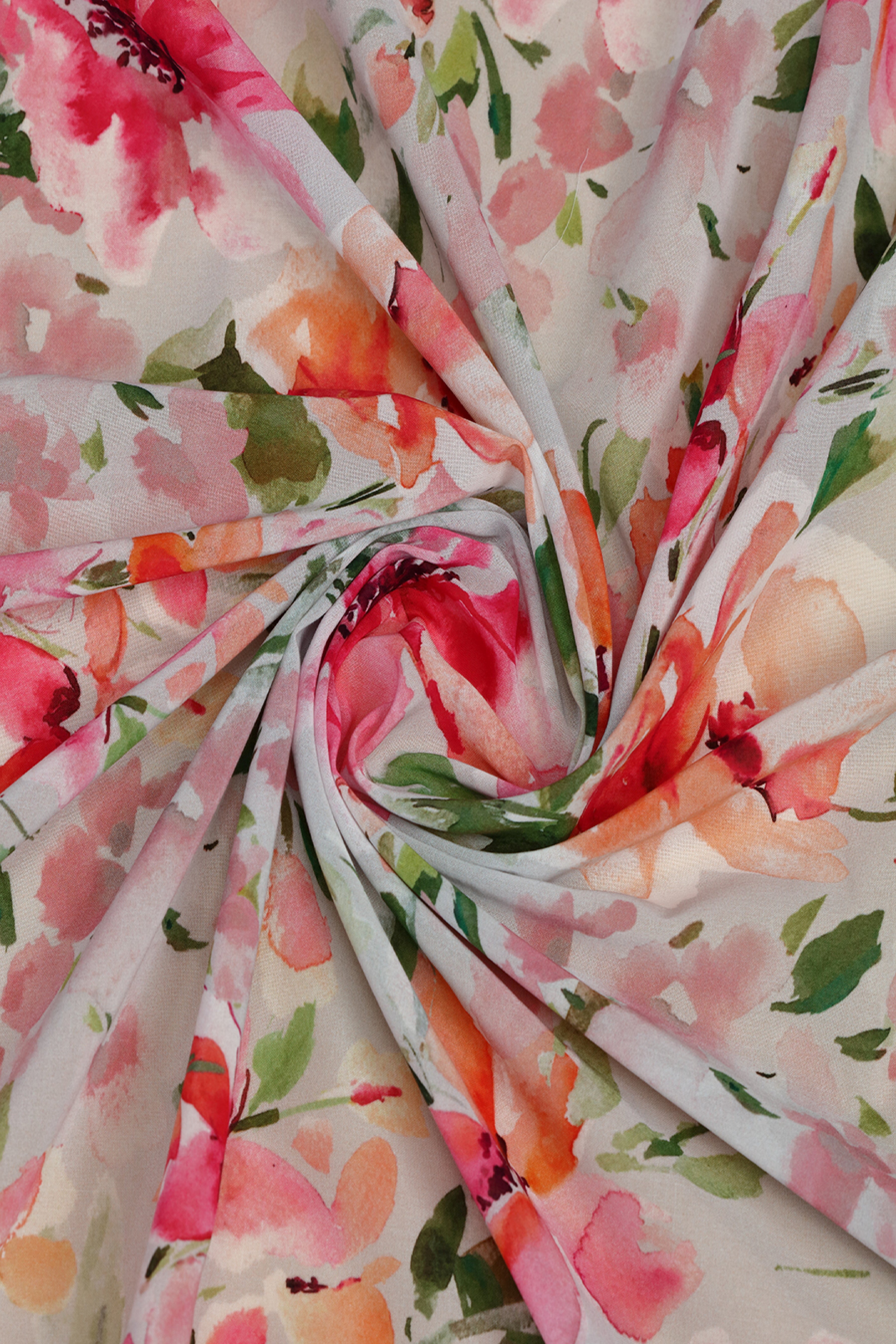 Vibrant Multicolor Floral Printed Voile